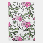 Linge De Cuisine Roses Floraux (Vertical)