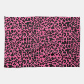 Linge De Cuisine Roses indien à la mode et empreinte de léopard (Horizontal)