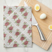 Linge De Cuisine Roses partout (Quart Plié)