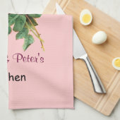 Linge De Cuisine Roses roses romantiques personnalisés (Quart Plié)