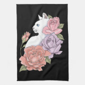 Linge De Cuisine Roses roses roses blanches Peach Lavender (Vertical)