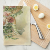 Linge De Cuisine Roses roses roses roses mignonnes (Quart Plié)