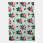Linge De Cuisine Roses roses vintages de chou (Vertical)