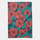 Linge De Cuisine Roses rouges (Vertical)