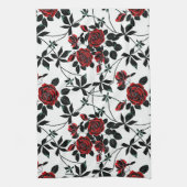 Linge De Cuisine Roses rouges. (Vertical)