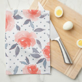 Linge De Cuisine Roses rouges (Quart Plié)