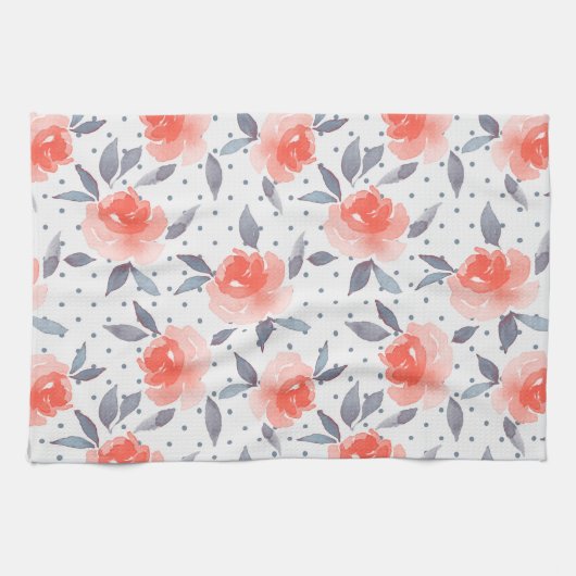 Linge De Cuisine Roses rouges (Horizontal)