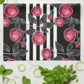 Linge De Cuisine Roses rouges (Plié)