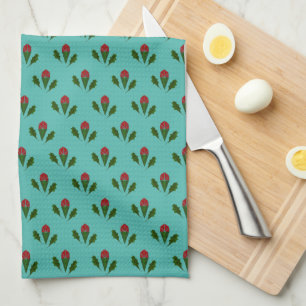 Linge De Cuisine Roses rouges Abstraites et fleurs Feuilles, Fontai