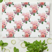 Linge De Cuisine Roses rouges roses Modèles floraux Aquarelle Art (Plié)