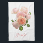 Linge De Cuisine Roses rouges roses personnalisées Aquarelle person<br><div class="desc">Roses Roses Roses Roses Rouges Personnalisées Aquarelle Art Moderne Floral Modèle Serviette De Cuisine.</div>