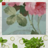 Linge De Cuisine Roses rouges roses vintages (Plié)