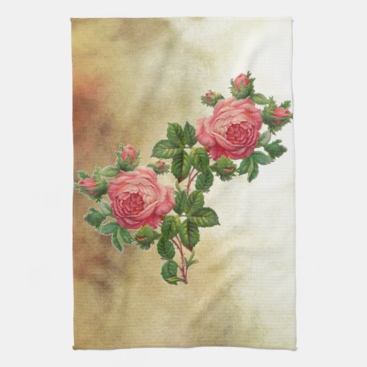 Linge De Cuisine roses rouges vintages (Vertical)