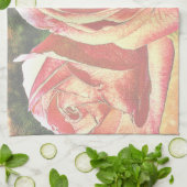 Linge De Cuisine Roses thé du jardin (Plié)