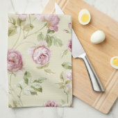 Linge De Cuisine Roses vintages (Quart Plié)