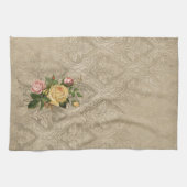 Linge De Cuisine Roses vintages et Damask (Horizontal)