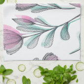 Linge De Cuisine Roses violettes (Plié)