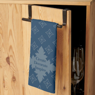 Linge De Cuisine Rosette à quatre feuilles bleu airforce Foulard Pa
