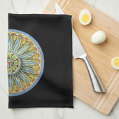 Linge De Cuisine Rosette architecturale antique n° 2 (Quart Plié)