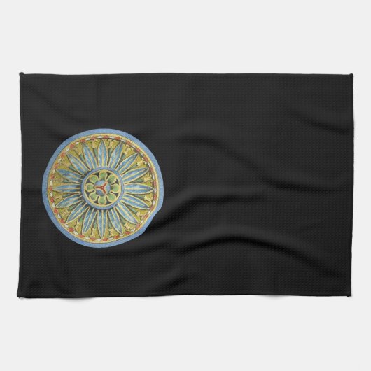 Linge De Cuisine Rosette architecturale antique n° 2 (Horizontal)