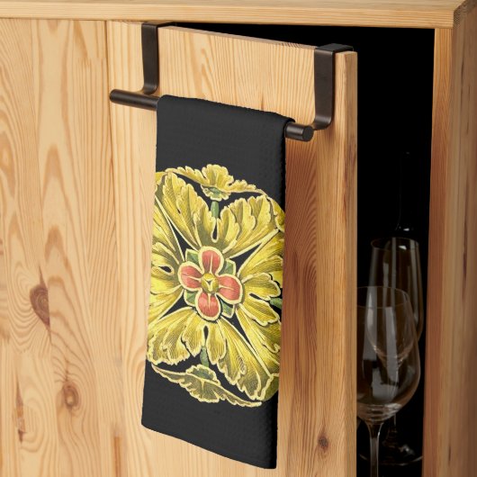 Linge De Cuisine Rosette architecturale antique n° 3 (Pliage en tiers)