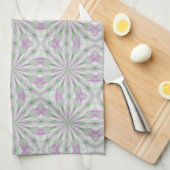 Linge De Cuisine Rosettes de Noël rose et vert (Quart Plié)
