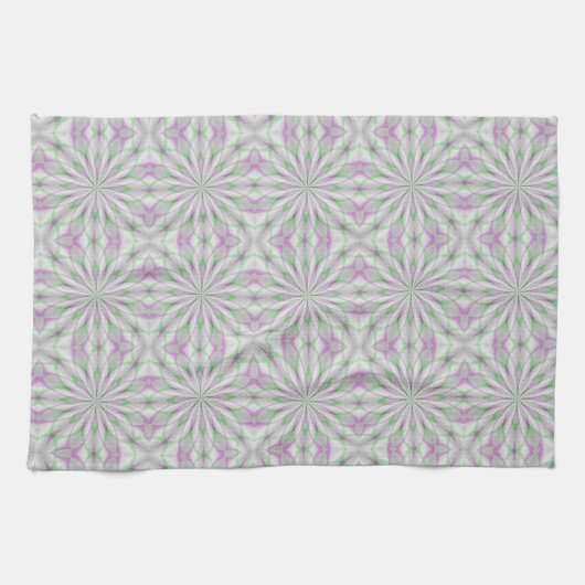 Linge De Cuisine Rosettes de Noël rose et vert (Horizontal)
