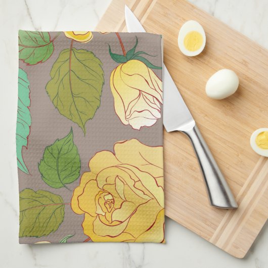 Linge De Cuisine Rosier 3 (Quart Plié)