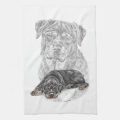 Linge De Cuisine Rottweiler Chien Art (Vertical)