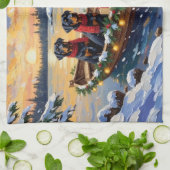 Linge De Cuisine Rottweiler Christmas Boat Holiday (Plié)