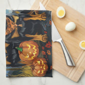 Linge De Cuisine Rottweiler Halloween Effrayant (Quart Plié)