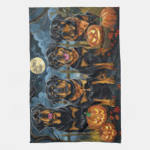 Linge De Cuisine Rottweiler Halloween Effrayant (Vertical)
