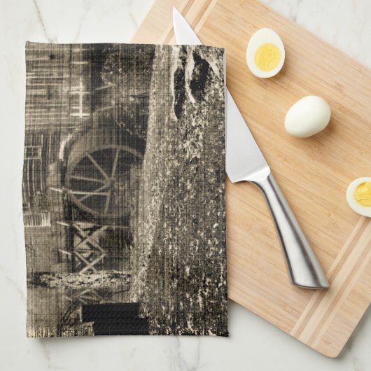 Linge De Cuisine Roue vintage (Quart Plié)