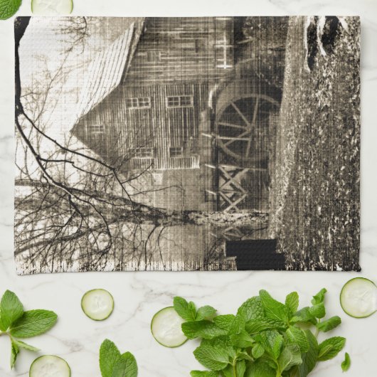 Linge De Cuisine Roue vintage (Plié)