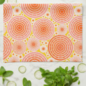 Linge De Cuisine Roues imbriquées - orange et or (Plié)