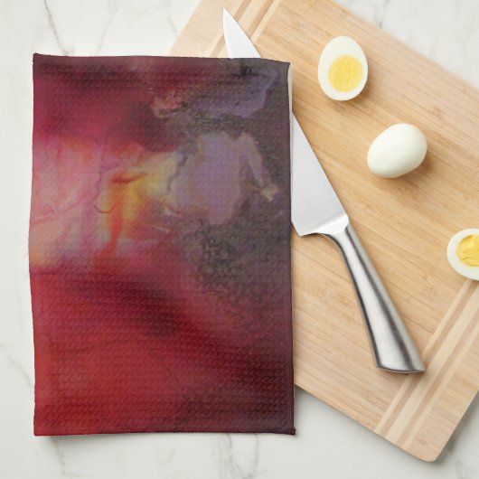 Linge De Cuisine Rouge (Quart Plié)