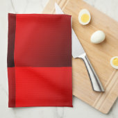 Linge De Cuisine Rouge à deux tons (Quart Plié)