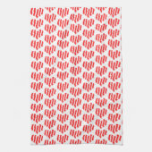 Linge De Cuisine Rouge Abstrait n Blancs Valentine Coeur (Vertical)