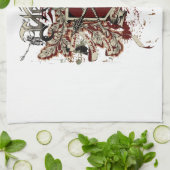 Linge De Cuisine rouge affecté de colère éternelle de fierté (Plié)