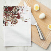 Linge De Cuisine rouge affecté de colère éternelle de fierté (Quart Plié)