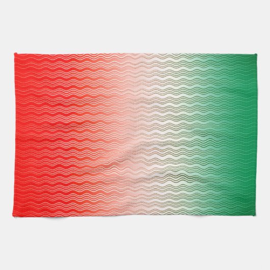 Linge De Cuisine Rouge Argent Vert (Horizontal)