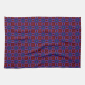 Linge De Cuisine Rouge avec des étoiles bleues (Horizontal)