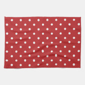 Linge De Cuisine Rouge avec Pois blancs (Horizontal)
