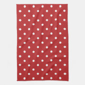 Linge De Cuisine Rouge avec Pois blancs (Vertical)