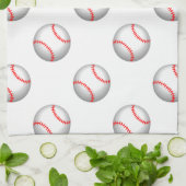 Linge De Cuisine Rouge baseball blanc (Plié)