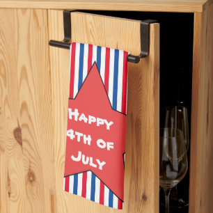 Linge De Cuisine Rouge Blanc Bleu 4 juillet
