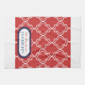 Linge De Cuisine Rouge Blanc Bleu Marocain Trellis Monogram (Horizontal)