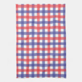 Linge De Cuisine Rouge blanc et bleu plaid (Vertical)