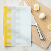 Linge De Cuisine Rouge Bleu Jaune Blanc Gris Abstrait Motif unique (Quart Plié)