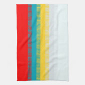 Linge De Cuisine Rouge Bleu Jaune Blanc Gris Abstrait Motif unique (Vertical)